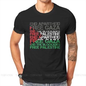 T-shirt Wordcloud avec drapeau palestinien